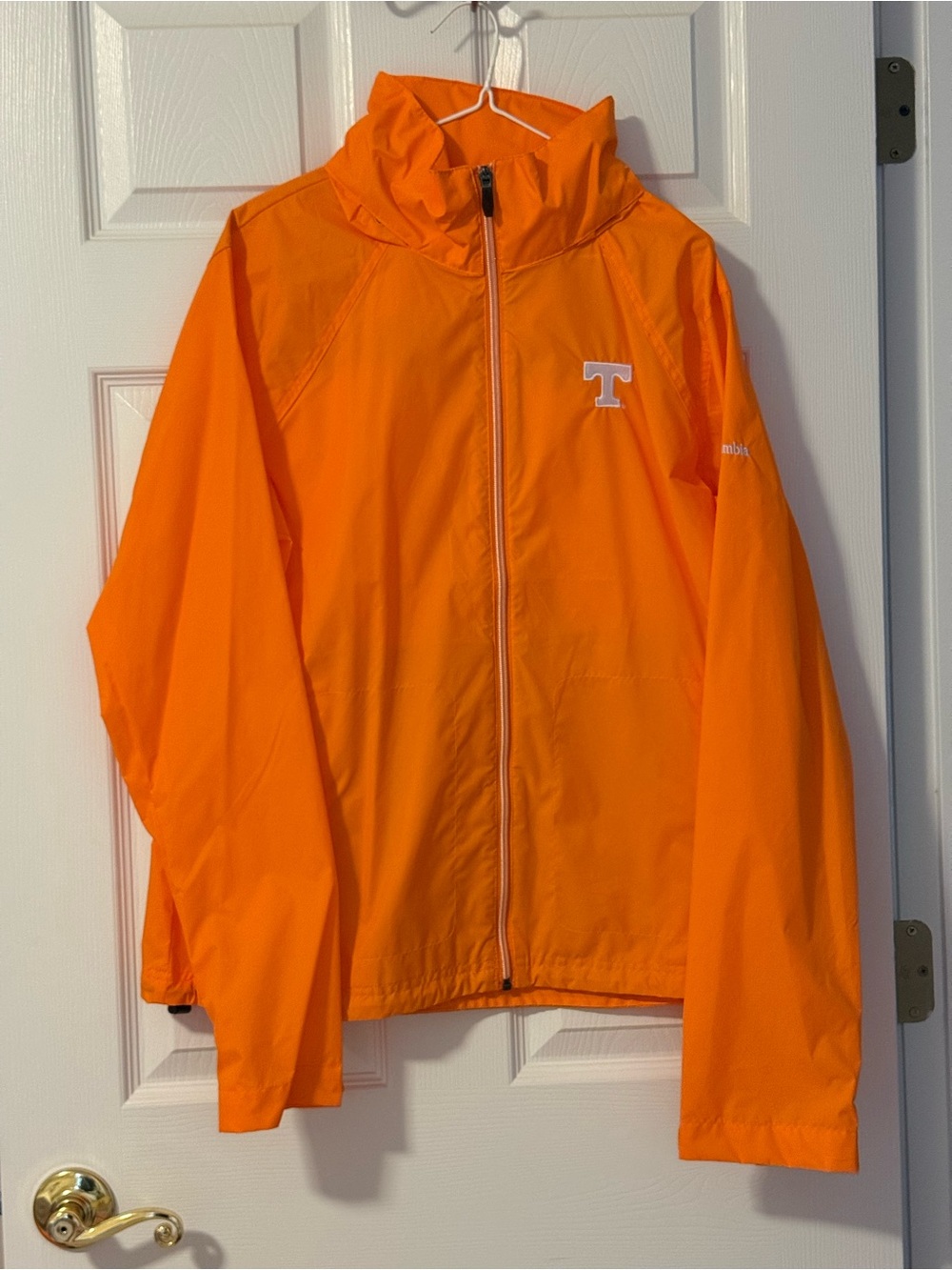Tennessee Vols Columbia Women’s Orange Full-Zip Rain Jacket with Fold-Away Hood